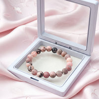 Urthn Rhodonite Natural Stone Bracelet For Emotional Healing, Love & Forgiveness(Pack of 3)