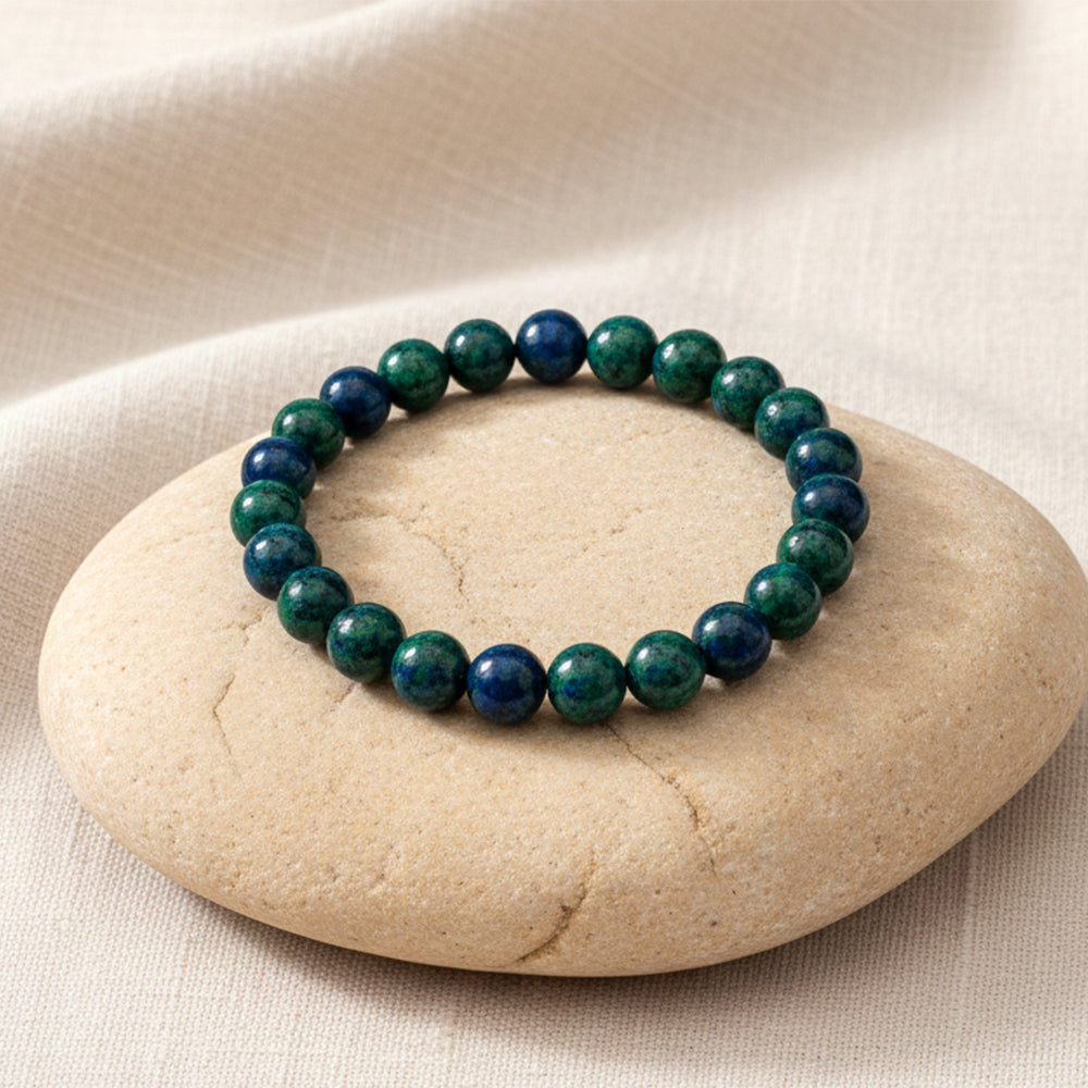 Urthn Azurite Natural Stone Bracelet For Encouraging Positivity(Pack of 3)