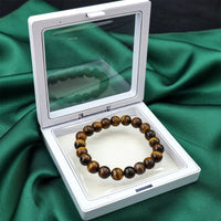 Urthn Tiger Eye Natural Stone Bracelet(Pack of 3)