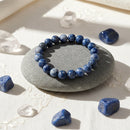 Urthn Sodalite Natural Stone Bracelet Improves Communication(Pack of 3)