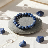 Urthn Sodalite Natural Stone Bracelet Improves Communication(Pack of 3)