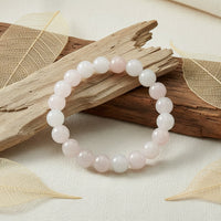 Urthn Rose Quartz Natural Stone Bracelet(Pack of 3)