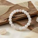 Urthn Rose Quartz Natural Stone Bracelet(Pack of 3)