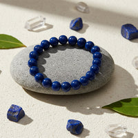 Urthn Lapis Lazuli Natural Stone Bracelet For Meditation(Pack of 3)