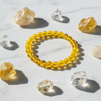 Urthn Citrine Natural Stone Bracelet(Pack of 3)