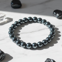 Urthn Hematite Natural Stone Bracelet(Pack of 3)