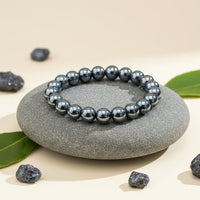 Urthn Hematite Natural Stone Bracelet(Pack of 3)