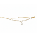 Urthn Gold Plated Pearl Multi Layer Bracelet(Pack of 6)