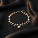 Urthn Silver Plated Pearl Multi Layer Bracelet(Pack of 6)