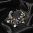 Urthn Silver Plated Assorted Charms Multi Layer Bracelet(Pack of 6)