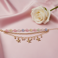 Urthn Gold Plated Assorted Charms Multi Layer Bracelet(Pack of 6)