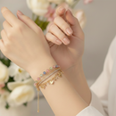 Urthn Gold Plated Assorted Charms Multi Layer Bracelet(Pack of 6)