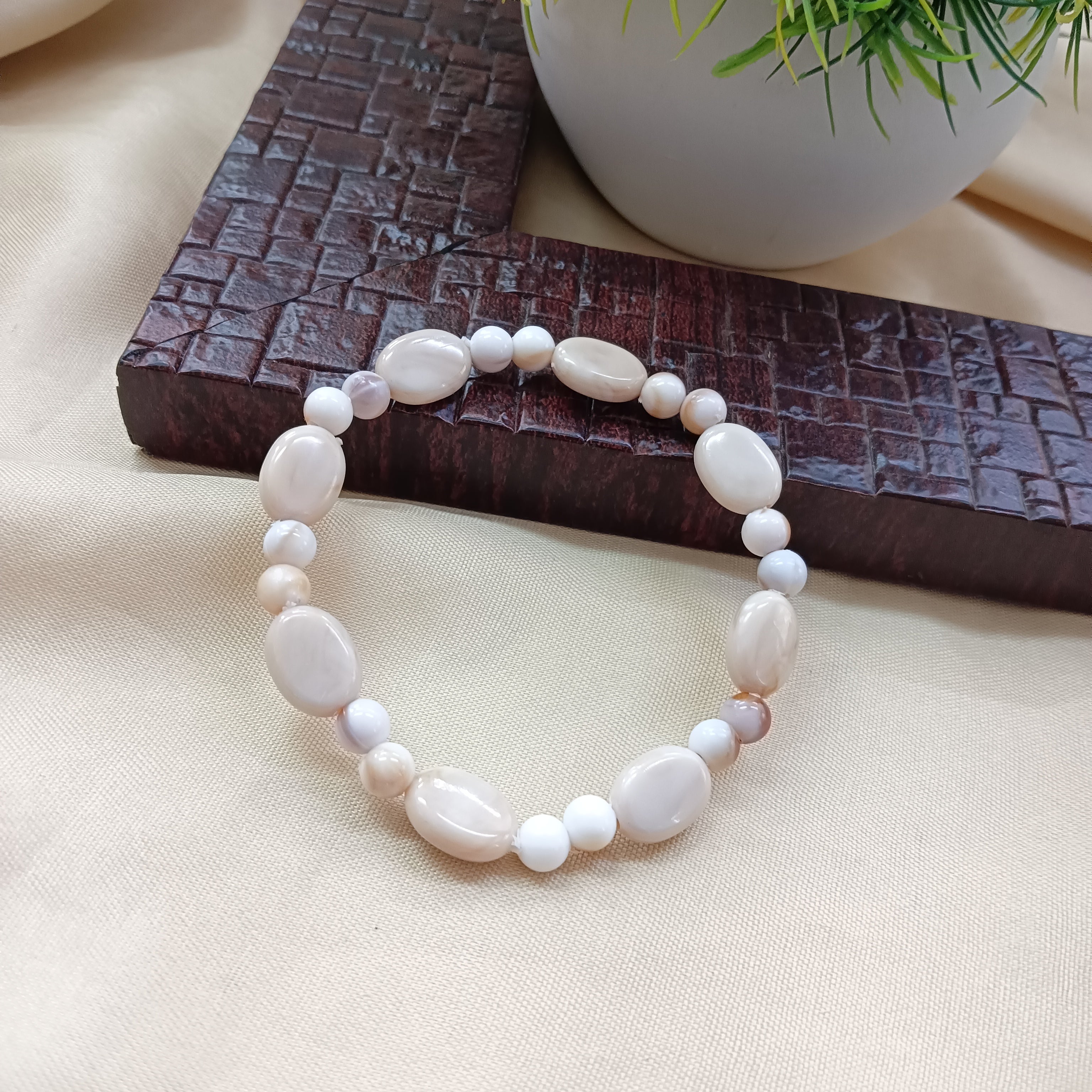 Urthn Fashion Marble Pattern Stretch Bracelet (Pack of 6)