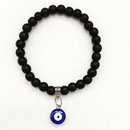 Urthn Black Beads Evil Eye Bracelet(Pack of 6)