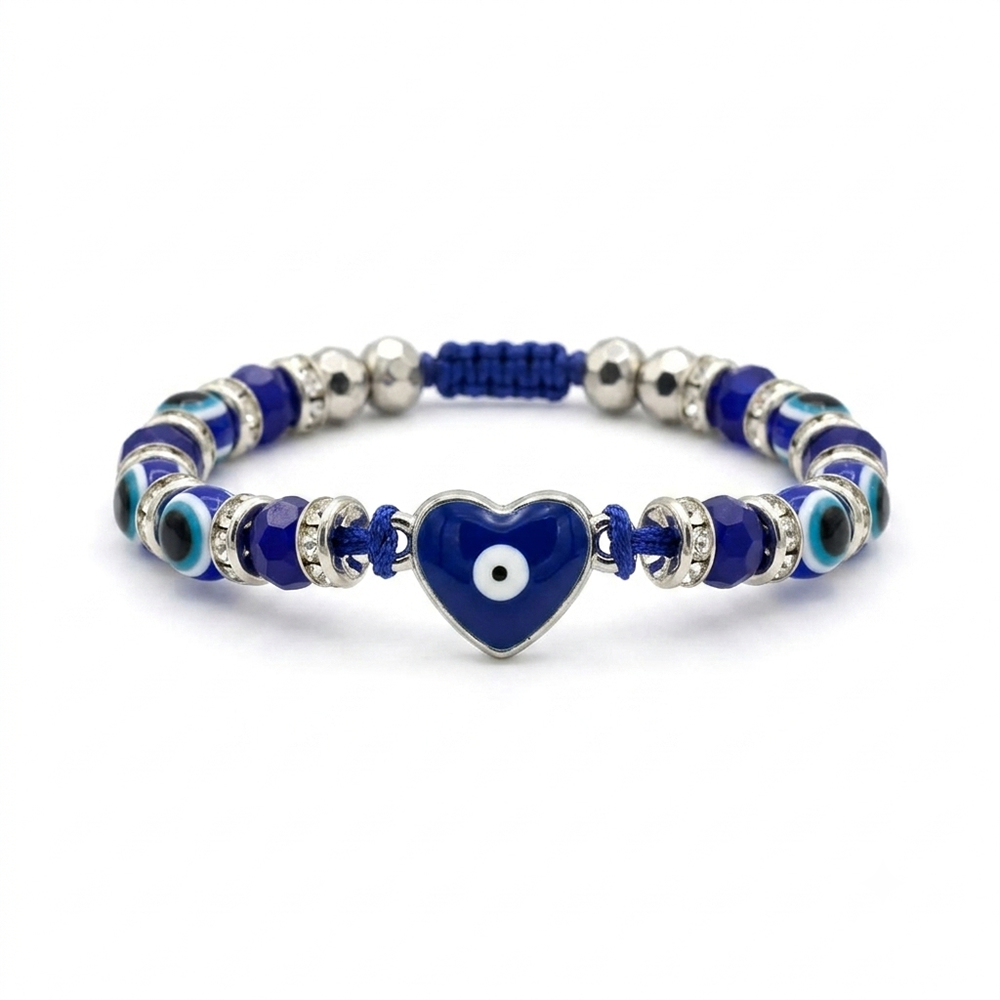 Urthn Protective Charm Evil Eye Beads Bracelet  For Men (Set of 6)