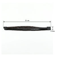 Urthn Layered Beaded Charm Bracelet with Woven Strap Design For Men (Set of 6)