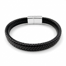 Urthn Layered Beaded Charm Bracelet with Woven Strap Design For Men (Set of 6)