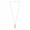 Urthn Gold & Silver Tone Bullet Shape Pendant Necklace for Men(Pack of 6)