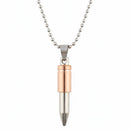 Urthn Rose Gold & Silver Tone Bullet Shape Pendant Necklace(Pack of 6)