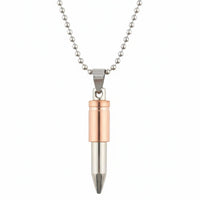 Urthn Rose Gold & Silver Tone Bullet Shape Pendant Necklace(Pack of 6)
