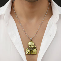 Urthn Gold Plated Sai Baba Pendant Necklace for Men(Pack of 6)