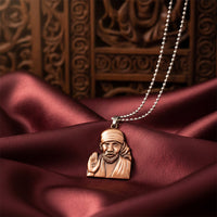 Urthn Rose Gold Plated Sai Baba Pendant Necklace for Men(Pack of 6)