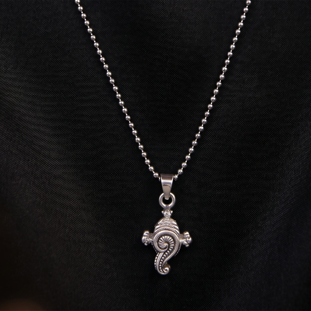 Urthn Vishnu Shankh Chain Pendant for Men  (Pack of 6)