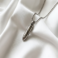 Urthn Bullet Steel Chain Pendant For Men (Pack of 6)