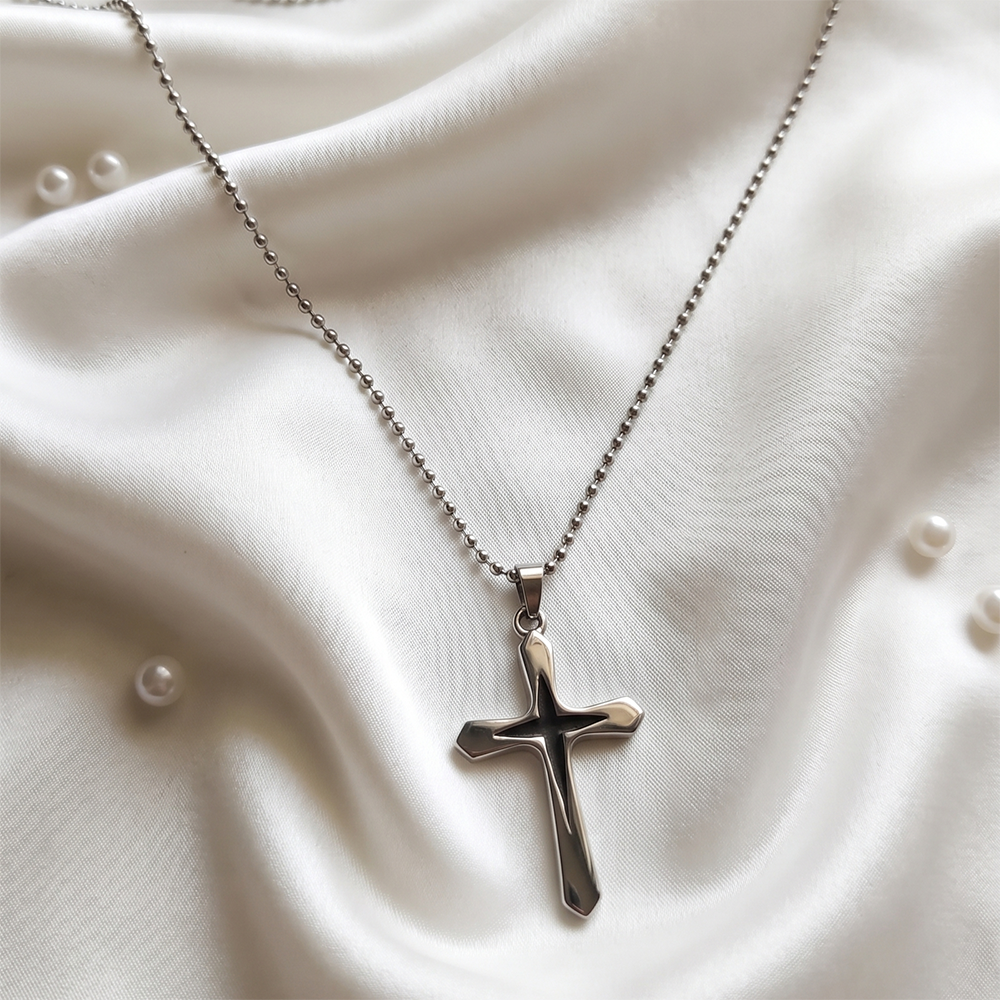 Urthn Cross Chain Pendant For Men (Pack of 6)