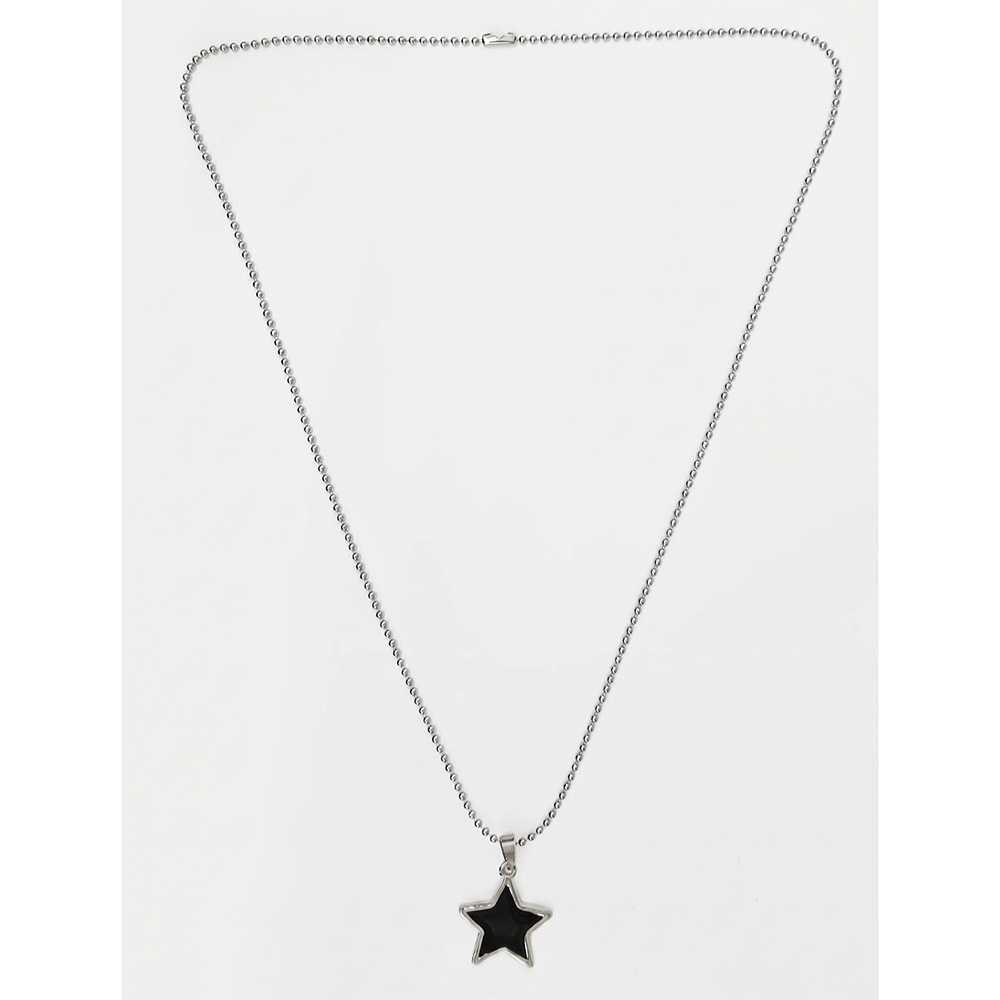 Urthn Star Steel Chain Pendant For Men (Pack of 6)