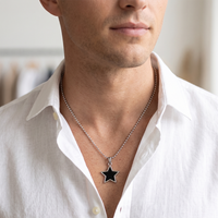 Urthn Star Steel Chain Pendant For Men