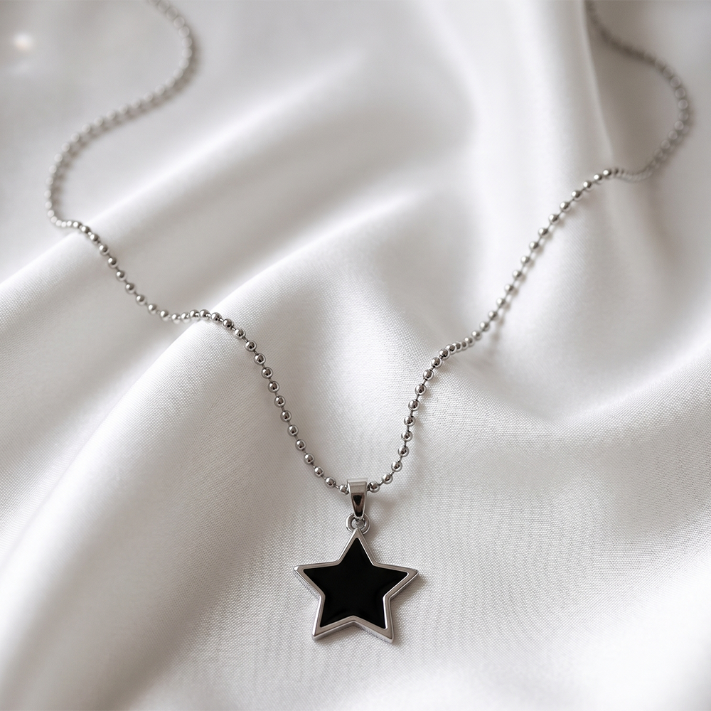 Urthn Star Steel Chain Pendant For Men (Pack of 6)