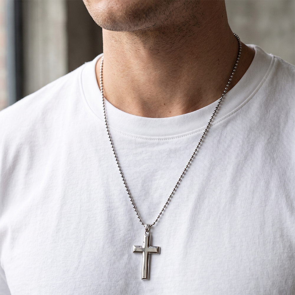 Urthn Cross Chain Pendant For Men (Pack of 6)