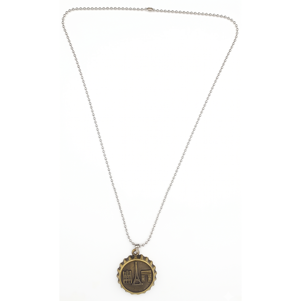 Urthn Vintage Coin Style Eiffel Tower Chain Pendant (Pack of 6)