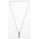 Urthn Silver Tone Bullet Shape Pendant Necklace for Men (Pack of 6)