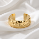 Urthn Modern Gold Finish Hammered Statement Kada Bracelet for women(Pack of 6)