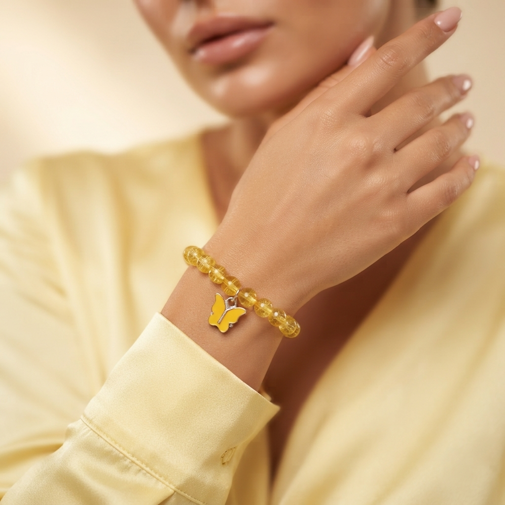 Urthn Handcrafted Butterfly Charm Bracelet for Women and Gorls