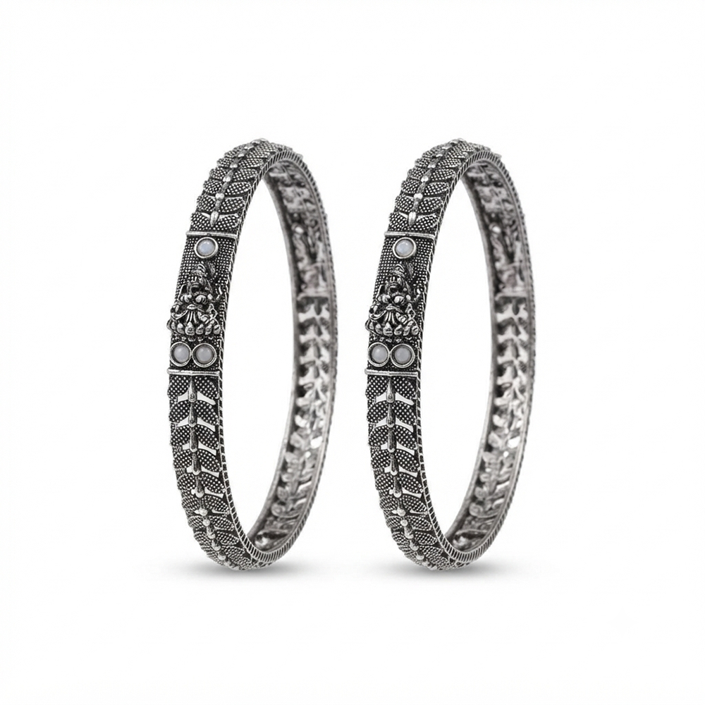 Urthn Ethnic Oxidised Bangles Set for Women Stylish Traditional Jewellery