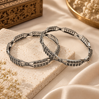 Urthn Ethnic Oxidised Bangles Set for Women Stylish Traditional Jewellery