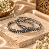Urthn Ethnic Oxidised Bangles Set for Women Stylish Traditional Jewellery