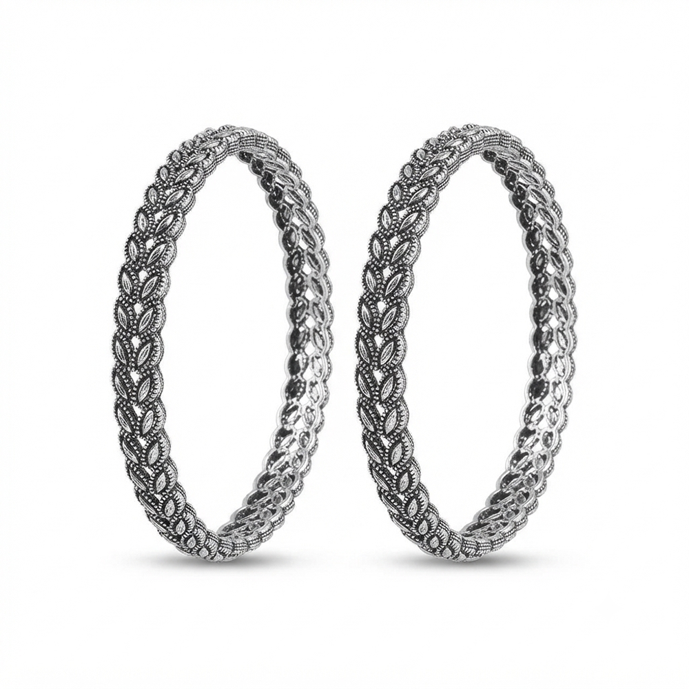 Urthn Ethnic Oxidised Bangles Set for Women Stylish Traditional Jewellery