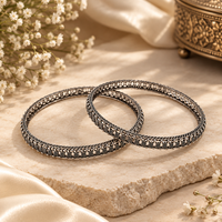 Urthn Ethnic Oxidised Bangles Set for Women Stylish Traditional Jewellery
