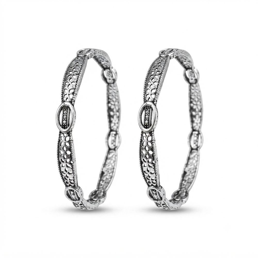 Urthn Ethnic Oxidised Bangles Set for Women Stylish Traditional Jewellery
