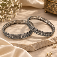 Urthn Ethnic Oxidised Bangles Set for Women Stylish Traditional Jewellery