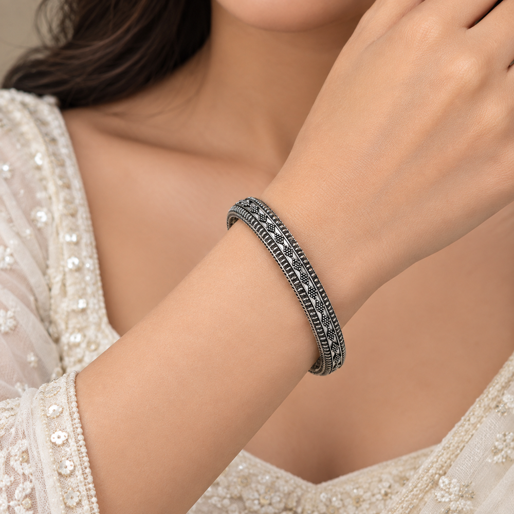 Urthn Ethnic Oxidised Bangles Set for Women Stylish Traditional Jewellery