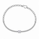 Urthn Everglow Silver Plated Square Shape American Diamond Fashion Bracelet for Women(Pack Of 6)