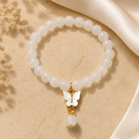 Urthn Gold Plated Beads Butterfly Stylish Bracelets