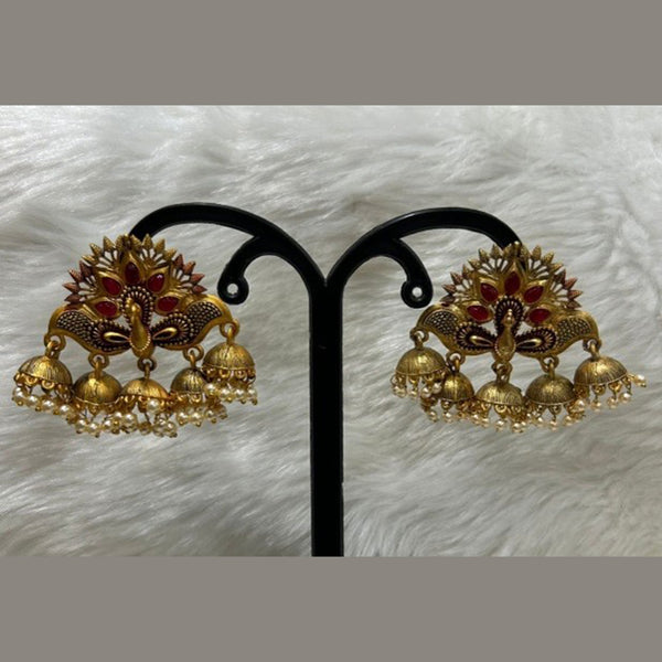 Infinity Jewels Gold Plated Jhumki Earrings