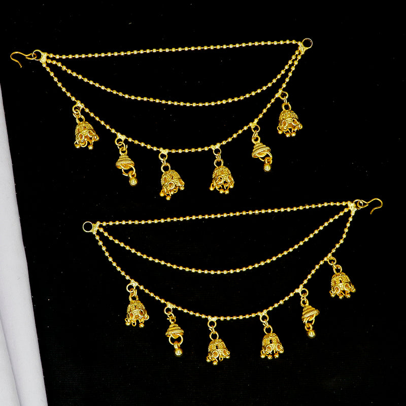 Mahavir Gold Plated Kanchain Earrings