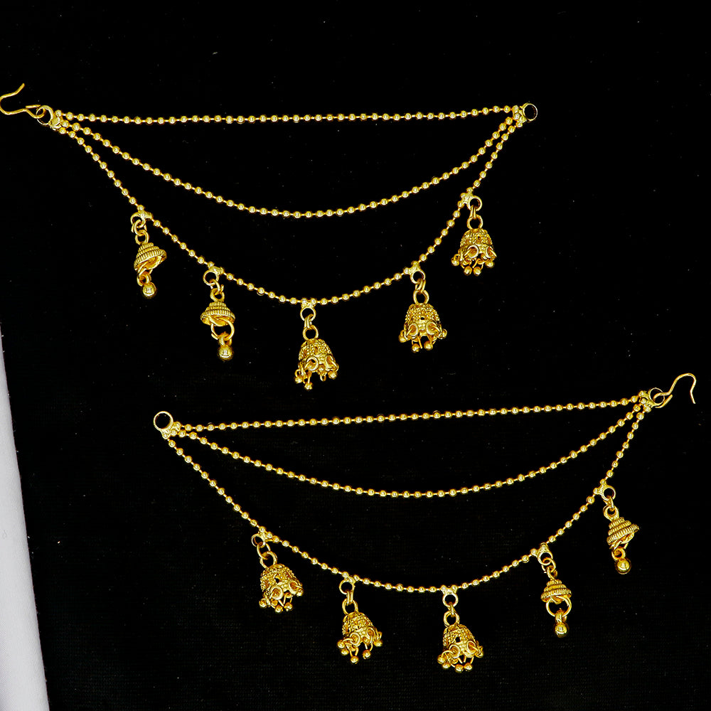 Mahavir Gold Plated Kanchain Earrings